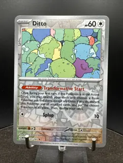 Pokemon TCG Ditto Scarlet & Violet-151 132/165 Reverse Holo Holo Rare - Image 1