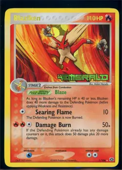 Pokemon EX EMERALD - #1/106 Blaziken - Reverse Holo - ENG - Near Mint - Image 1
