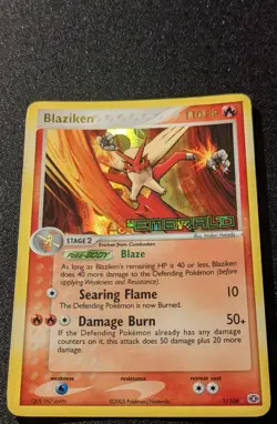 Pokemon EX EMERALD - #1/106 Blaziken - Reverse Holo - ENG - Near Mint - Image 4
