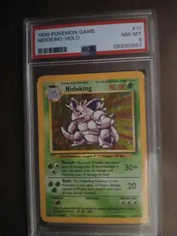 Pokemon Nidoking Holo Base Set 11/102 PSA 8 Wizards of the Coast 1999 - Image 2