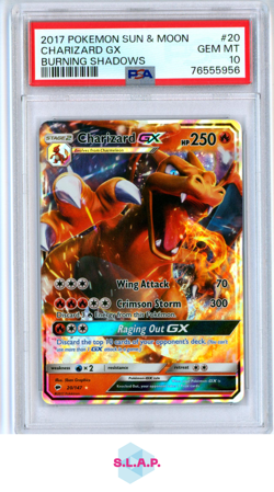 CHARIZARD GX BURNING SHADOWS POKEMON SUN & MOON BURNING SHADOWS 2017 20 PSA 10 - Image 1