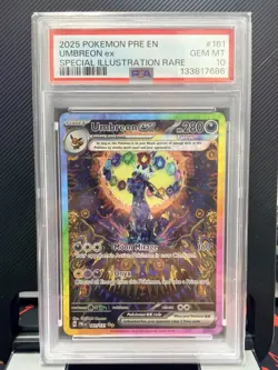 Pokemon 2025 Umbreon ex 161/131 SIR Prismatic Evolutions GEM MINT PSA 10 - Image 1