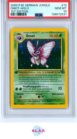 OMOT-HOLO 1ST EDITION POKEMON GERMAN JUNGLE 2000 13 PSA 10 - Image 1