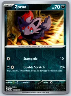 Zorua - Reverse Holo - Shrouded Fable 031/064 Pokemon Card NM - Image 1