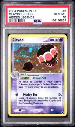 PSA 10 CLAYDOL 2/101 | EX Hidden Legends Holo Graded Pokemon Card - Image 1