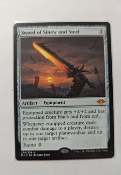 1x Sword of Sinew and Steel – MTG MH1 Magic the Gathering Card x1 - Image 1