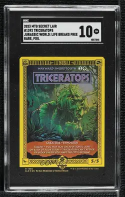 Jurassic World: Life Breaks Free - Triceratops Foil SGC 10 GEM - Image 1