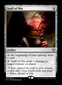 Staff of Nin LP Light Play Commander 2017 MTG [11488] - Image 1