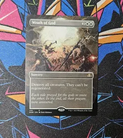 Wrath of God NM Borderless MTG Dominaria Remastered Unplayed Magic the Gathering - Image 1