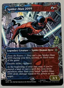 MTG Marvel’s Spider-Man Spider-Man 2099 Legendary Creature RARE REGULAR #0216 - Image 1