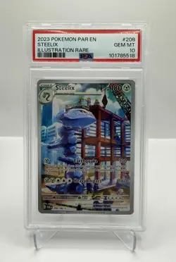 2023 Pokemon S&V Paradox Rift Steelix Illustration Rare PSA 10 Gem Mint #208/182 - Image 1