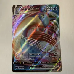 Pokemon TCG Lapras VMAX Holo Ultra Rare Card Sword & Shield Base Set 050/202 - Image 1