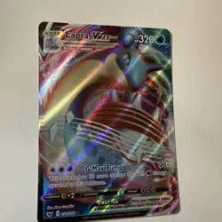 Pokemon TCG Lapras VMAX Holo Ultra Rare Card Sword & Shield Base Set 050/202 - Image 3