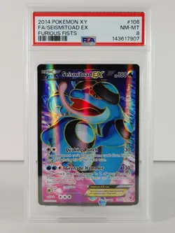 Seismitoad EX - Ultra Rare - XY Furious Fists - POKEMON 2014 - #106 - PSA 8 - Image 1