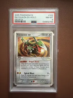 ✨Pokemon TCG 2005 Pokemon EX Rayquaza Ex-holo Deoxys PSA 8 NM-Mint - Image 1