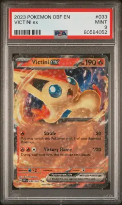 2023 Pokemon OBF EN Victini ex #033 PSA 9 Mint - Image 1