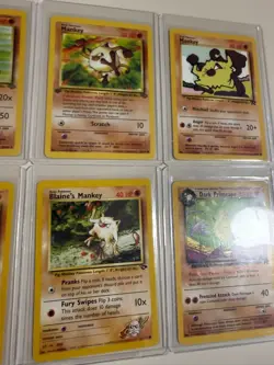 Pokemon 2 First Edition 6 Card Lot MANKEY PRIMAPE NM Rare WOTC Vintage Original - Image 3