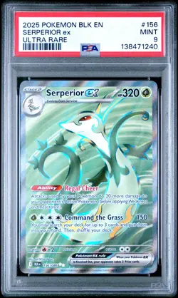 Serperior EX 156/086 Ultra Rare Blk En-black Bolt Pokemon PSA 9 - Image 1