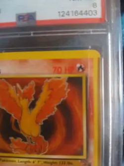 1999 Pokemon Fossil 1st Edition Moltres #27 PSA 8 - Image 3