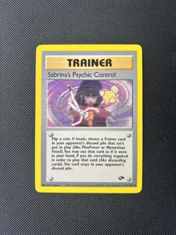 Pokemon Card Gym Challenge Sabrina's Psychic Control 121/132 WOTC - Image 1