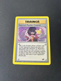 Pokemon Card Gym Challenge Sabrina's Psychic Control 121/132 WOTC - Image 2