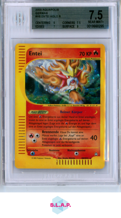 ENTEI HOLO R 2003 POKEMON-E AQUAPOLIS GERMAN H8 BGS 7.5 - Image 1