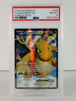 Dragonite EX - Ultra Rare - XY Furious Fists - POKEMON 2014 - #108 - PSA 8 - Image 1