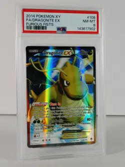 Dragonite EX - Ultra Rare - XY Furious Fists - POKEMON 2014 - #108 - PSA 8 - Image 2