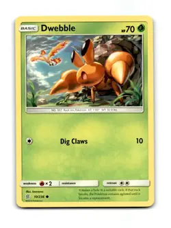 Dwebble 10/236 Common Unified Minds Pokemon Near Mint - Image 1
