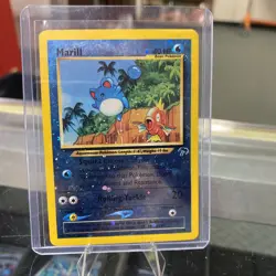 2001 Pokemon Southern Islands Marill Reverse Holo 11/18 SWIRL MP/HP - Image 1