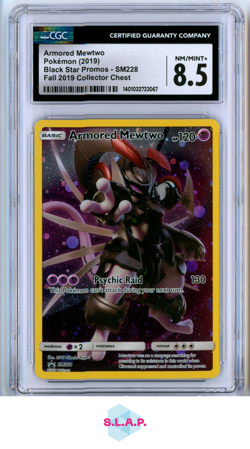 ARMORED MEWTWO BLCK STR PROMOS - SM FALL COLLEC CHEST (HOLO) SM228 POKEMON CGC 8 - Image 1