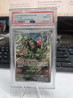 2024 POKEMON SFA EN-SHROUDED FABLE ILLUSTRATION RARE #074 OKIDOGI PSA 10 - Image 1