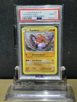 2013 POKEMON B & W Legendary Treasures LANDORUS HOLO 85/113 PSA 10 LOW POP 12 - Image 4