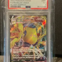 Pokemon TCG Regieleki VMAX 058/195 Silver Tempest Holo Ultra Rare PSA 7 - Image 1