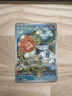 Pokemon TCG Castform Sunny Form Illustration Surging Sparks 195/191 - Image 1
