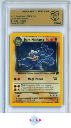 DARK MACHAMP 2000 POKEMON ENGLISCH 10/82-HOLO TEAM ROCKET NEAR MINT-MINT GSG 8.0 - Image 1