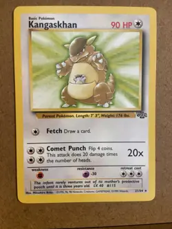 Pokemon TCG Kangaskhan 21/64 Jungle Rare Basic Non Holo Card 1999 - Image 1