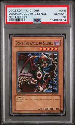 2002 YU-GI-OH! STARTER DECK: YUGI 1ST ED #015 DOMA THE ANGEL OF SILENCE PSA 10 - Image 1