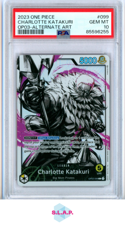 CHARLOTTE KATAKURI ALT ART ONE PIECE OP03-PILLARS OF STRENGTH 2023 099 PSA 10 - Image 1