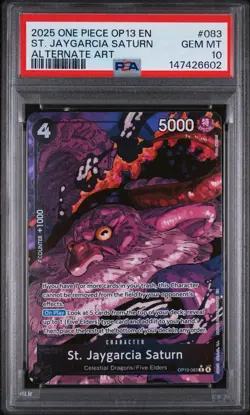 2025 ONE PIECE CARRYING ON HIS WILL ALT ART #083 ST. JAYGARCIA SATURN PSA 10 - Image 1