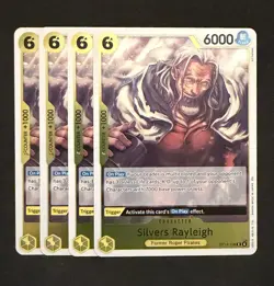 One Piece - Silvers Rayleigh Foil OP14-108 Playset (x4) - The Azure Sea's Seven - Image 1