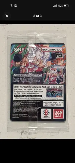 One Piece Monkey.D.Luffy [College Basketball US Voyage] P-055 Promo Card SEALED - Image 2