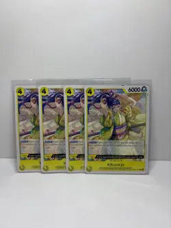 4x One Piece OP06-104 R Kikunojo - ENG - Regular - Playset - TCG - NM/M - Image 1