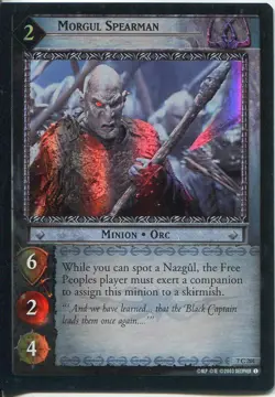 Lord Of The Rings Foil CCG Card RotK 7.C201 Morgul Spearman - Image 1