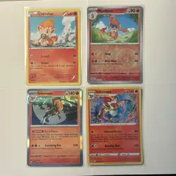 Chimchar Monferno Infernape Pokemon Card Lot - X4 Unique Cards - A36 - Image 1