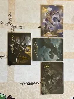 Final Fantasy Magic The Gathering Gold Stamped Art Card Lot 4 NM Cards All Diff - Image 1