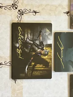 Final Fantasy Magic The Gathering Gold Stamped Art Card Lot 4 NM Cards All Diff - Image 5