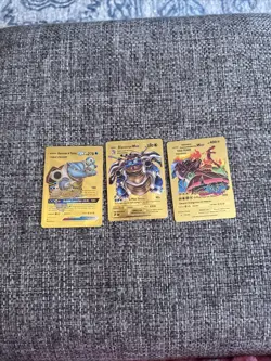 Pokemon Blastoise VMAX Gold Foil Fan Art Card Fun Play - Image 1