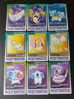 Pokemon Carddass Bandai Vintage Japanese 9 Card Lot Squirtle Caterpie eb287 - Image 1