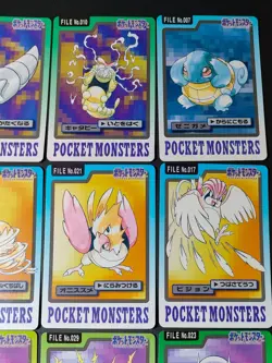 Pokemon Carddass Bandai Vintage Japanese 9 Card Lot Squirtle Caterpie eb287 - Image 2